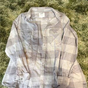 Aerie Button Up Plaid Shacket
